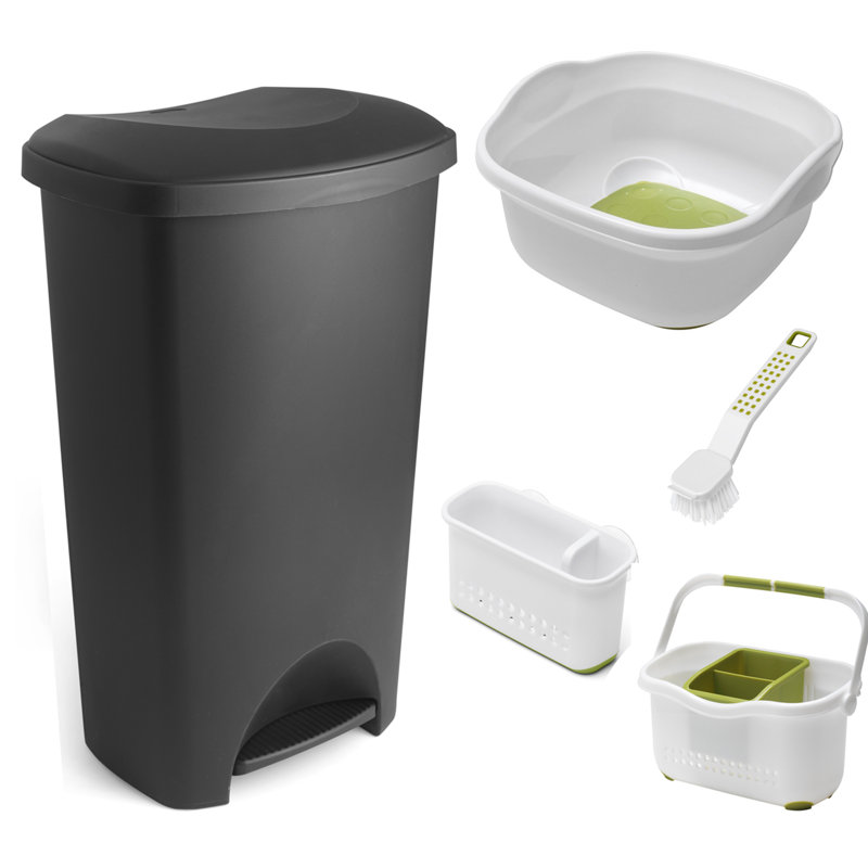 Symple Stuff Deluxe Soft Touch Plastic Step on Rubbish Bin & Reviews